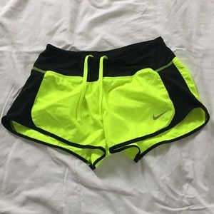 Nike neon running/workout shorts XSMALL